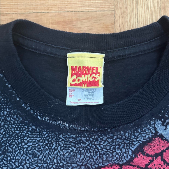 Vintage 90s The Amazing Spiderman Marvel AOP big graphic shirt 1994 - Picture 2 of 6